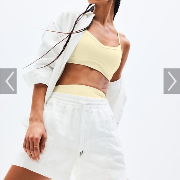 NWT Athleta White Retreat Linen Shorts - Picture 4 of 4